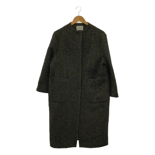 [Good Condition] IENA | 2023AW | Ring Tweed Bottleneck Coat | 36 | Black/Beige | Women's