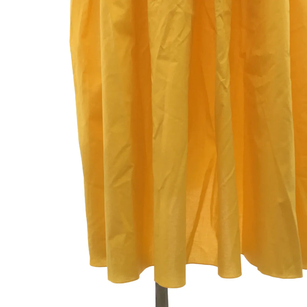 SARA LANZI / サラランズィ | コットン タックプリーツ シャツワンピース | M | イエロー | レディース