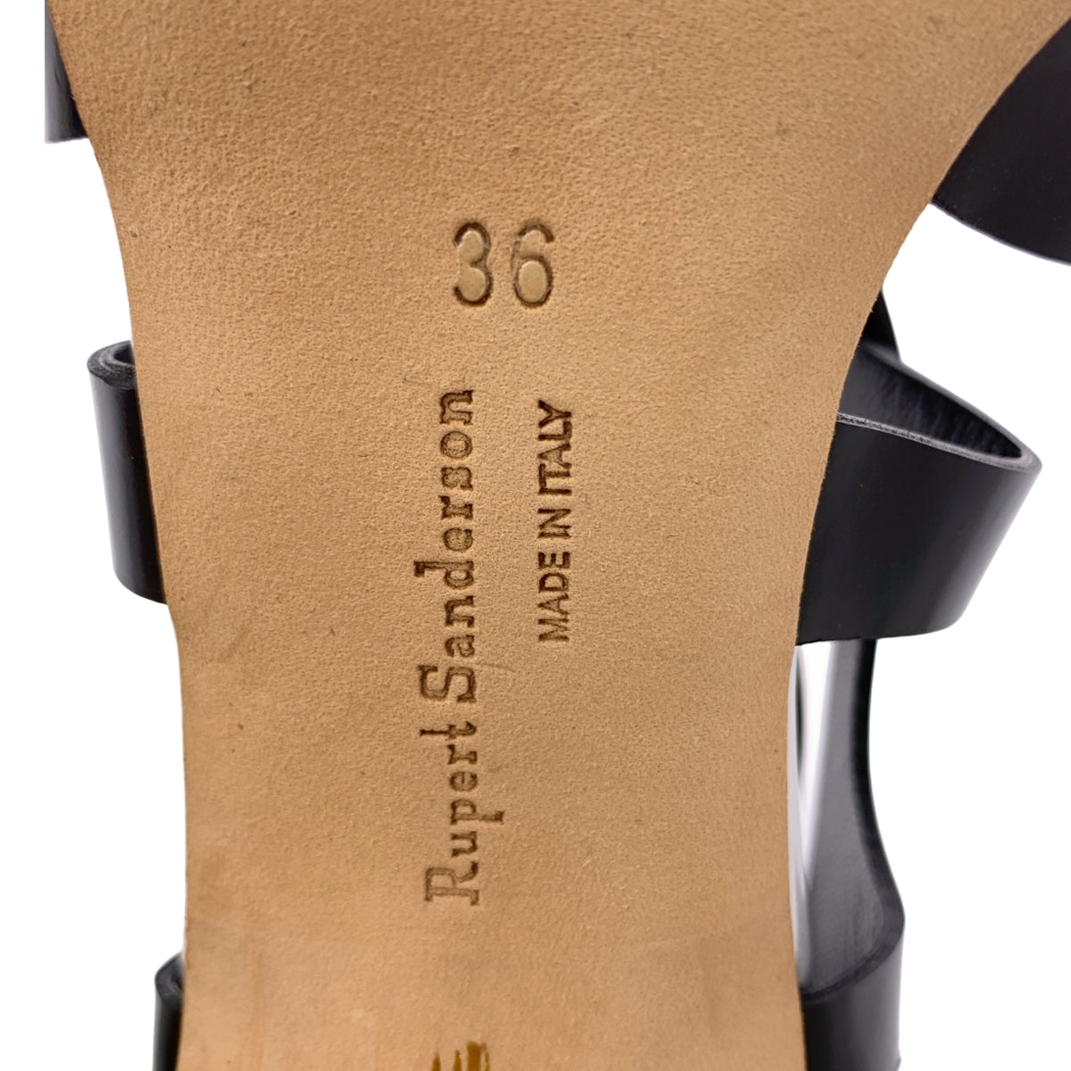 【美品】  Rupert Sanderson / ルパートサンダーソン | レザー ポインテッドトゥ ヒール サンダル パンプス | 36 | ブラック | レディース