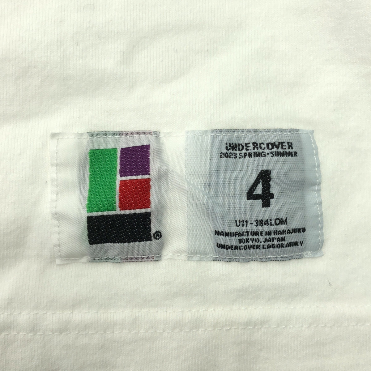 UNDER COVER | 2023SS | BD 針織 TEE 維生素 C 印花短袖 T 卹 | 尺寸 4 | 白色 | 男款