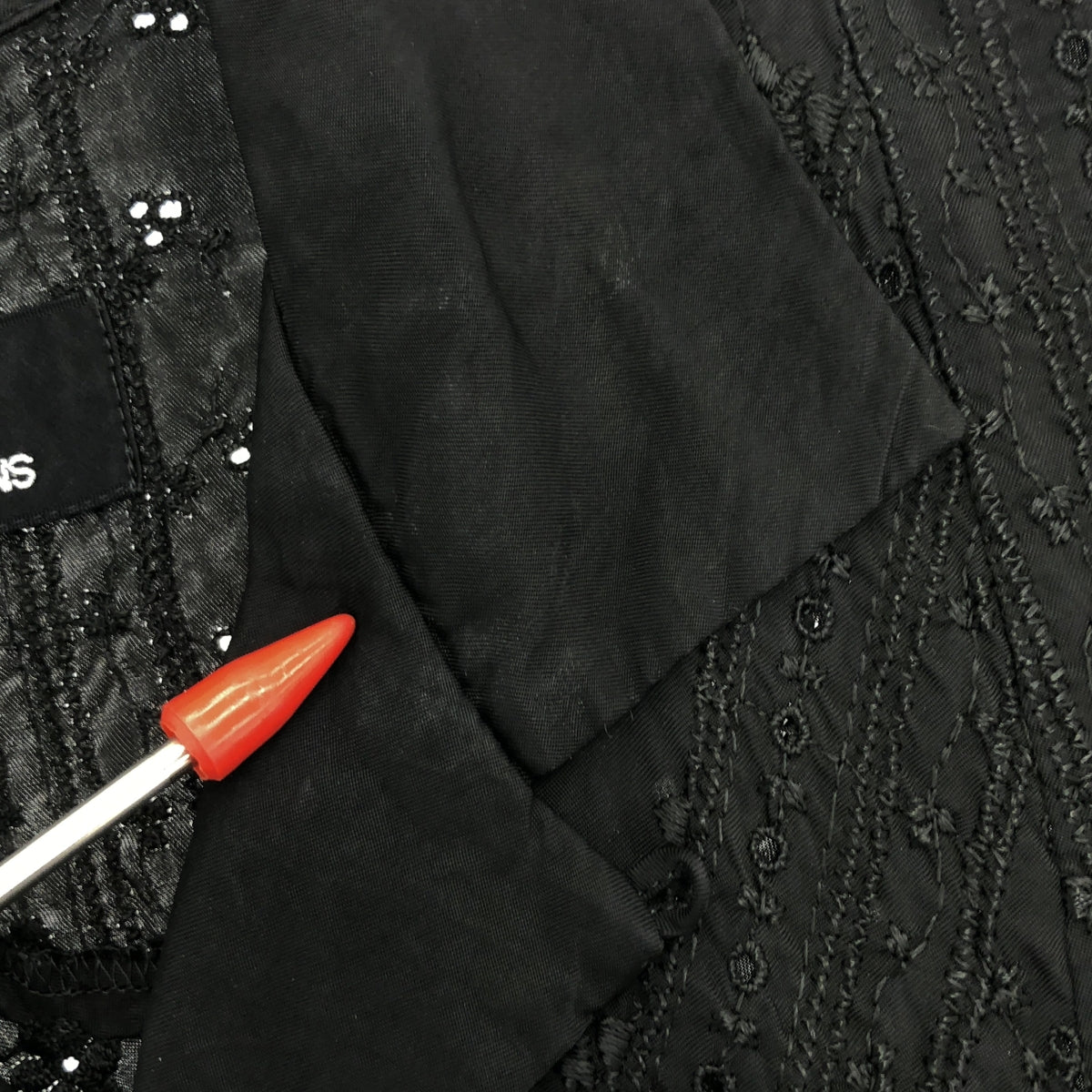 tricot COMME des GARCONS / トリココムデギャルソン | 2006SS | 製品洗い加工 エンブロイダリー シャツ | S | ブラック | レディース