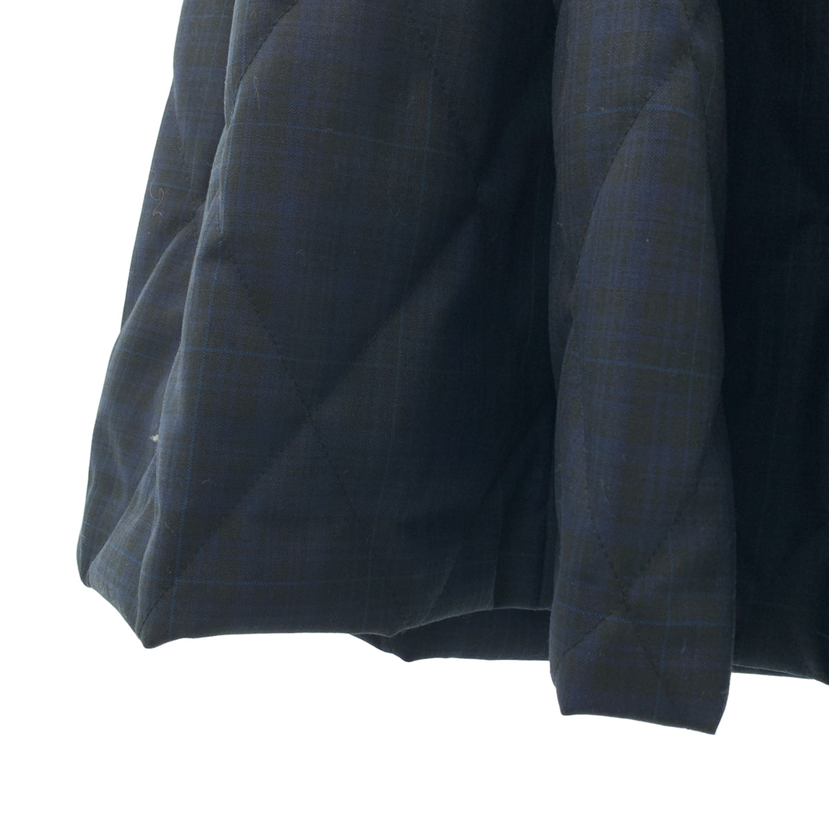 【美品】  BLACK COMME des GARCONS / ブラックコムデギャルソン | 2022AW | 総柄 中綿 キルティング ドローストリング ボリューム スカート | M | ネイビー/ブラック | レディース
