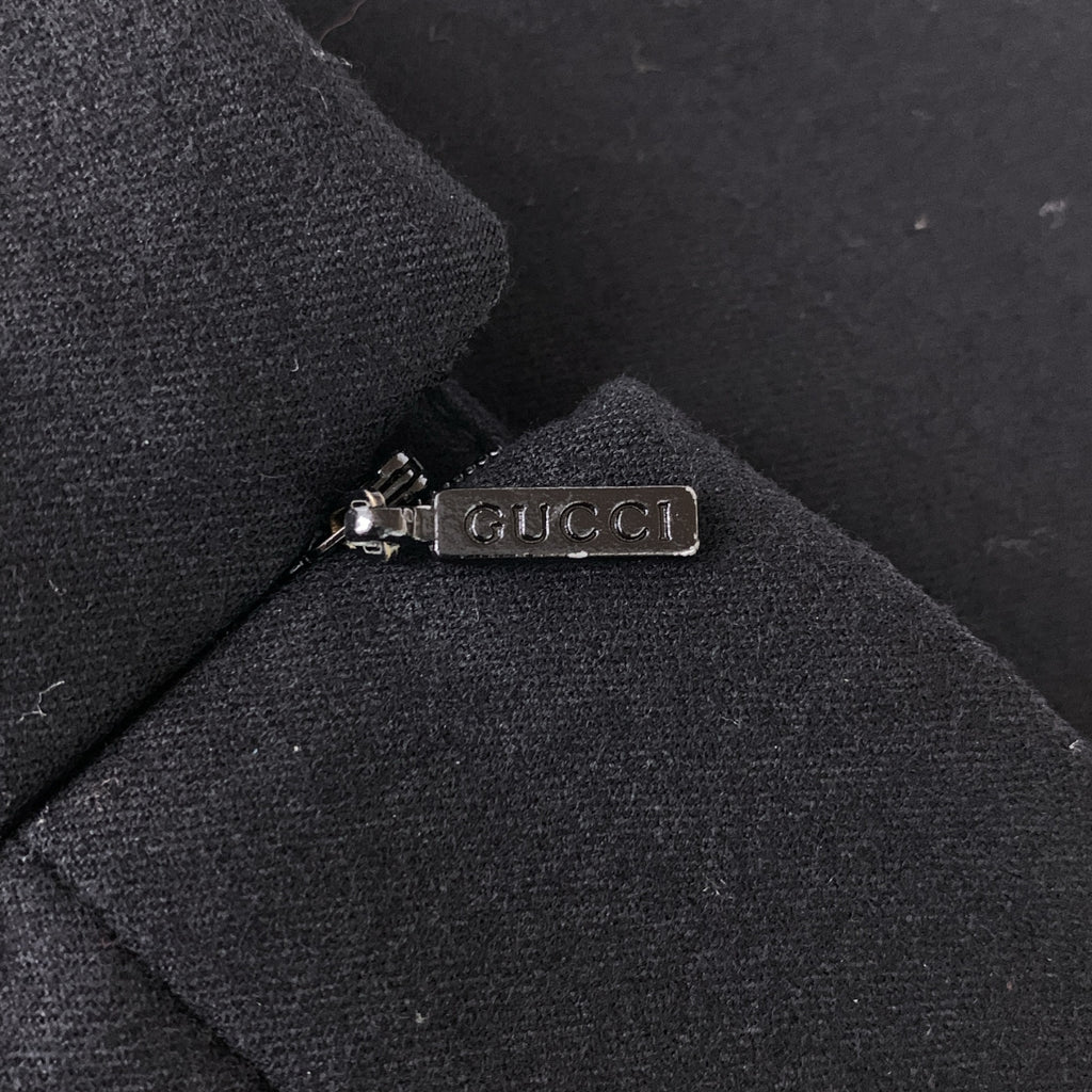 GUCCI / 구찌 | 울 로고 버튼 레이스 업 백 Zip 슬릿 스커트 / 총 안감 | 46 | 여성
