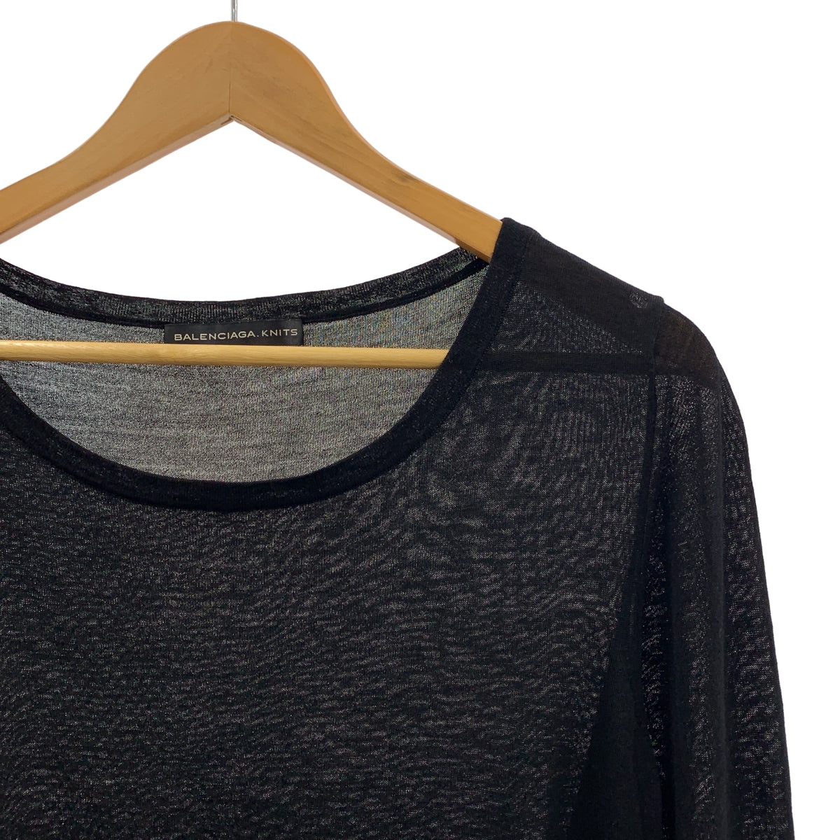 BALENCIAGA / バレンシアガ | ウール プルオーバー ニット セーター | 38 | ブラック | レディース