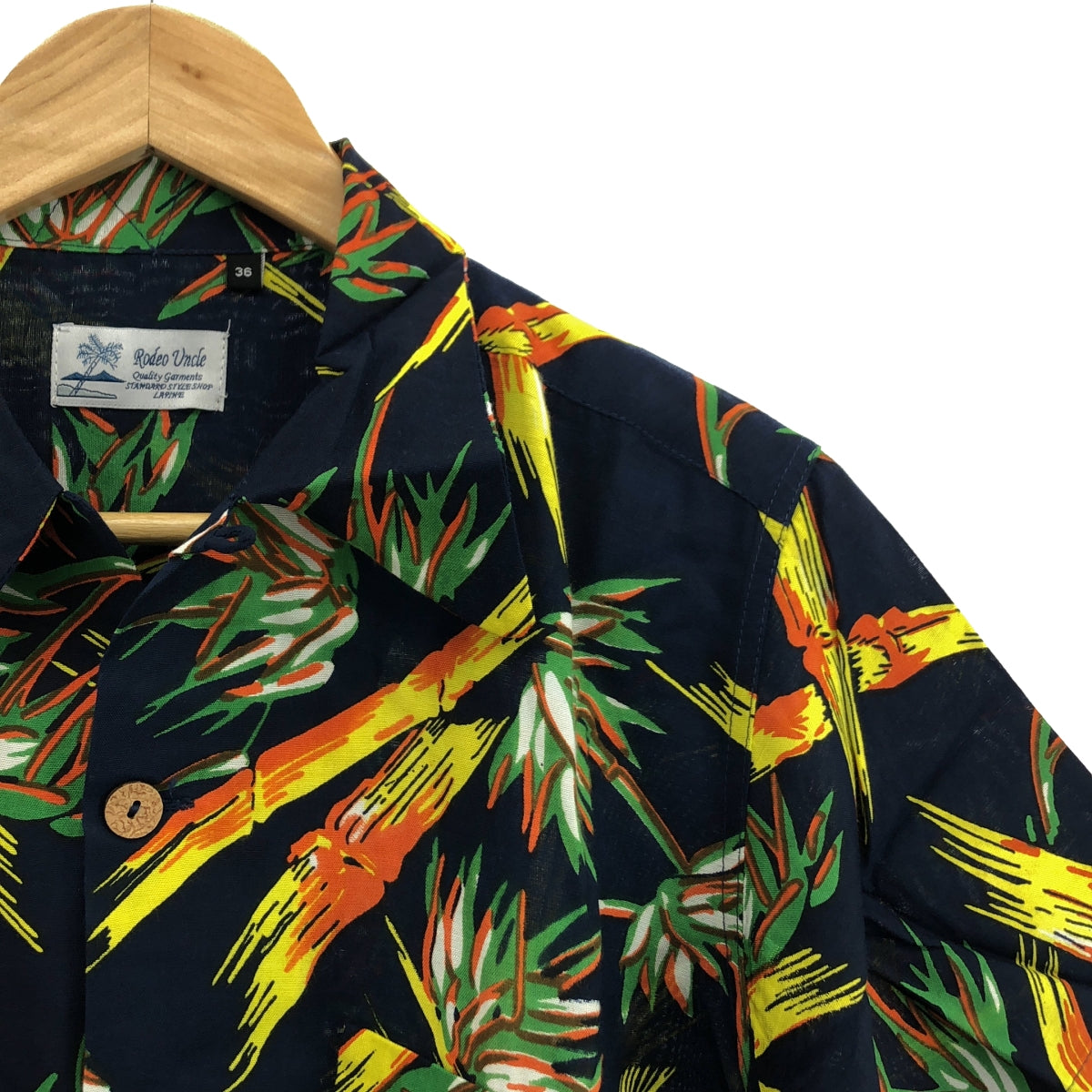 RODEO UNCLE | Palm Tree Pattern Aloha Shirt | Size 36 | Men's