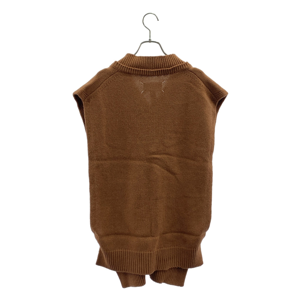 Maison Margiela / 馬丁馬吉拉 | 2022AW | 羊毛亞麻罩衫式 V 領針織背心 | S | 男款
