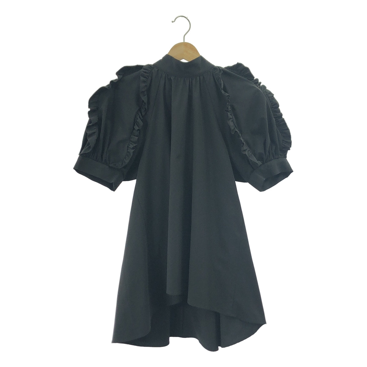 CELFORD / セルフォード | 2023SS | スカラップ切替 バックリボン ブラウス | ONE SIZE | ブラック | レディース