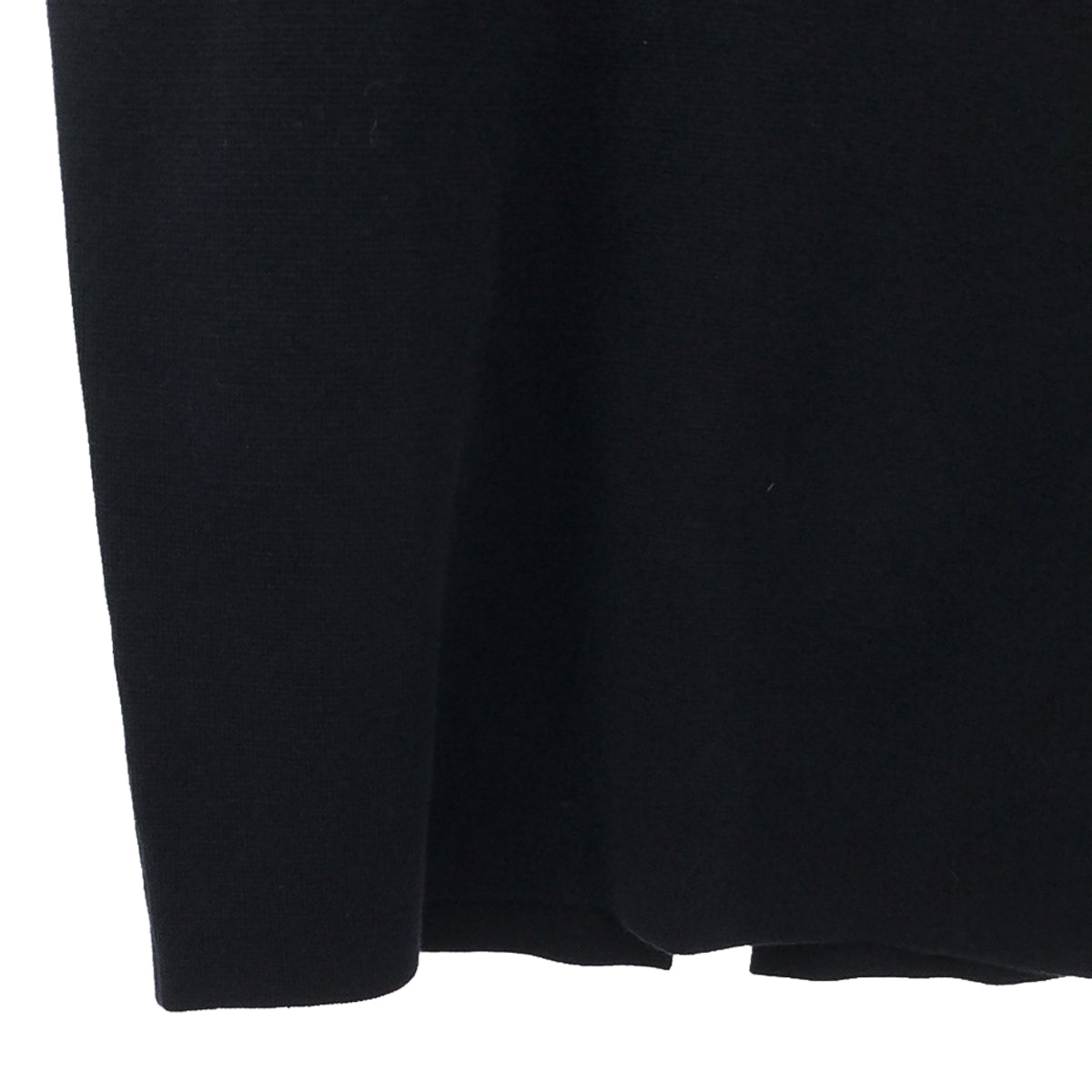 折疊 |棉質後開衩針織連身裙 | 38 |海軍 |女性的