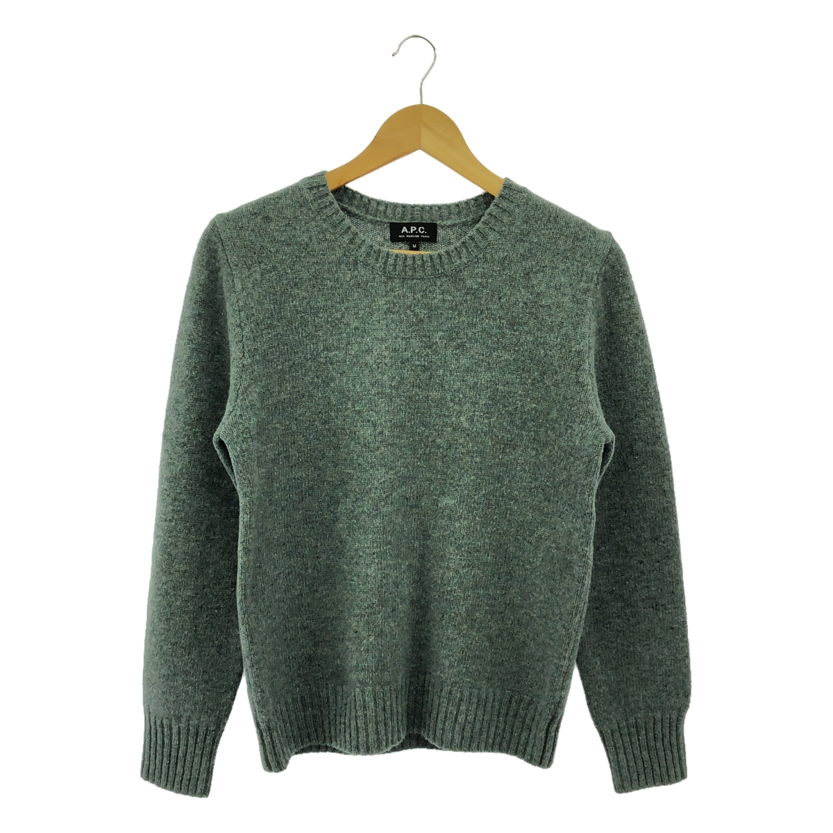 A.P.C. / アーペーセー | ウール プルオーバーニット | M | グリーン系 | レディース