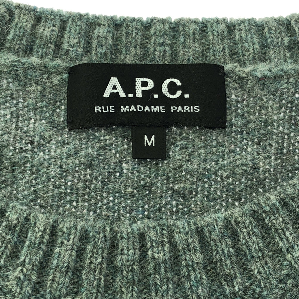 A.P.C. / アーペーセー | ウール プルオーバーニット | M | グリーン系 | レディース