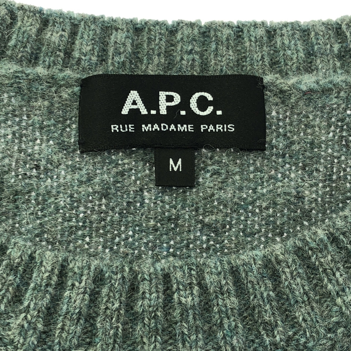 A.P.C. / アーペーセー | ウール プルオーバーニット | M | グリーン系 | レディース