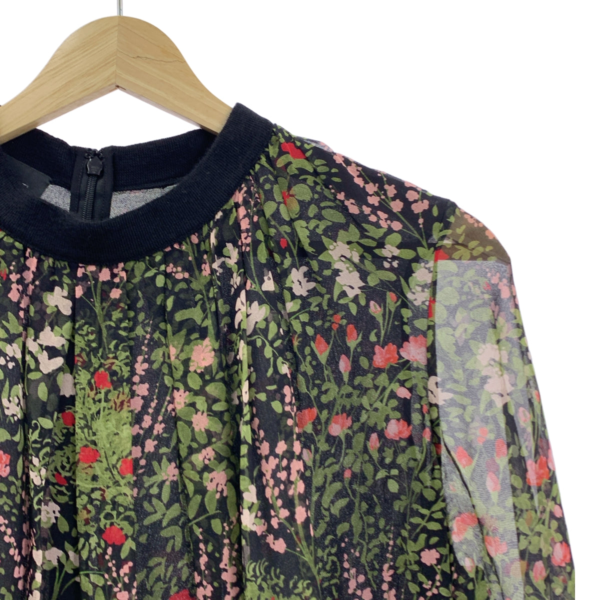 Giambattista Valli | 花卉印花褶皺套頭衫 | 尺寸 38 |