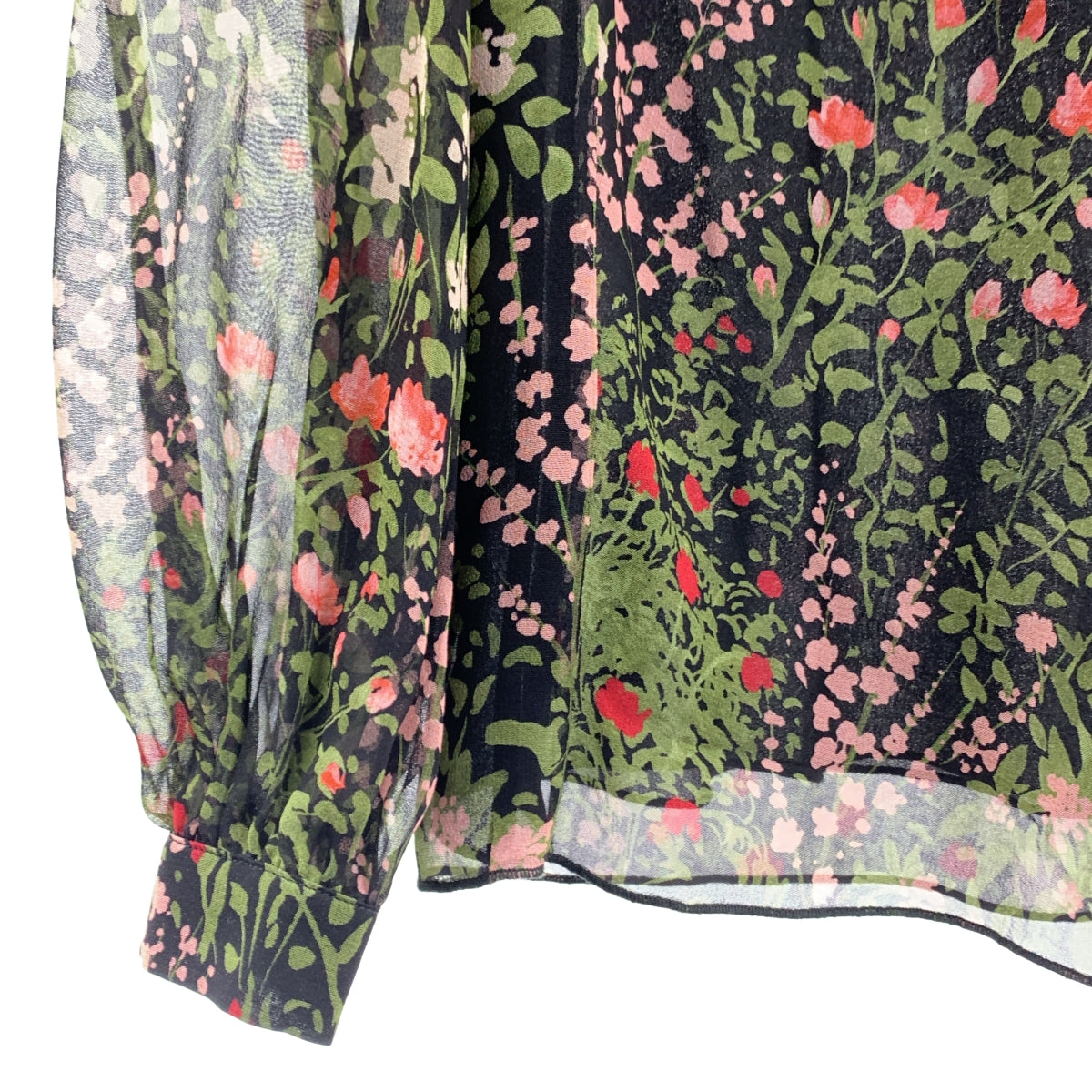 Giambattista Valli | 花卉印花褶皺套頭衫 | 尺寸 38 |