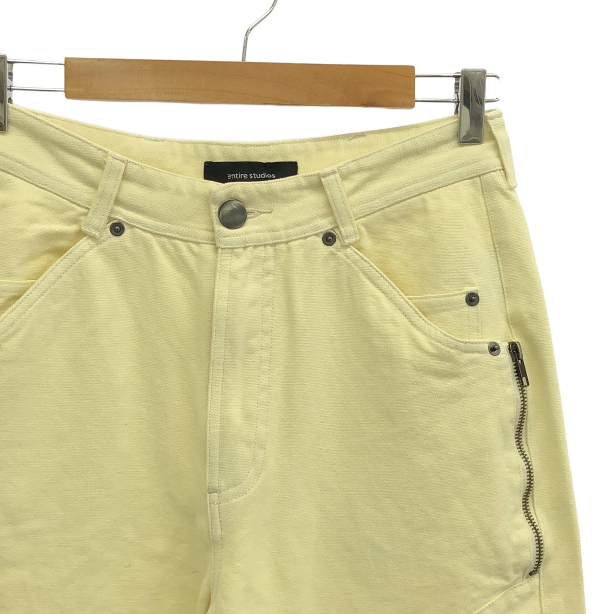 【美品】  entire studios / エンタイアスタジオ | POCKET PANTS / ダック生地 ポケット ジップ パンツ | XS | アイボリー | メンズ