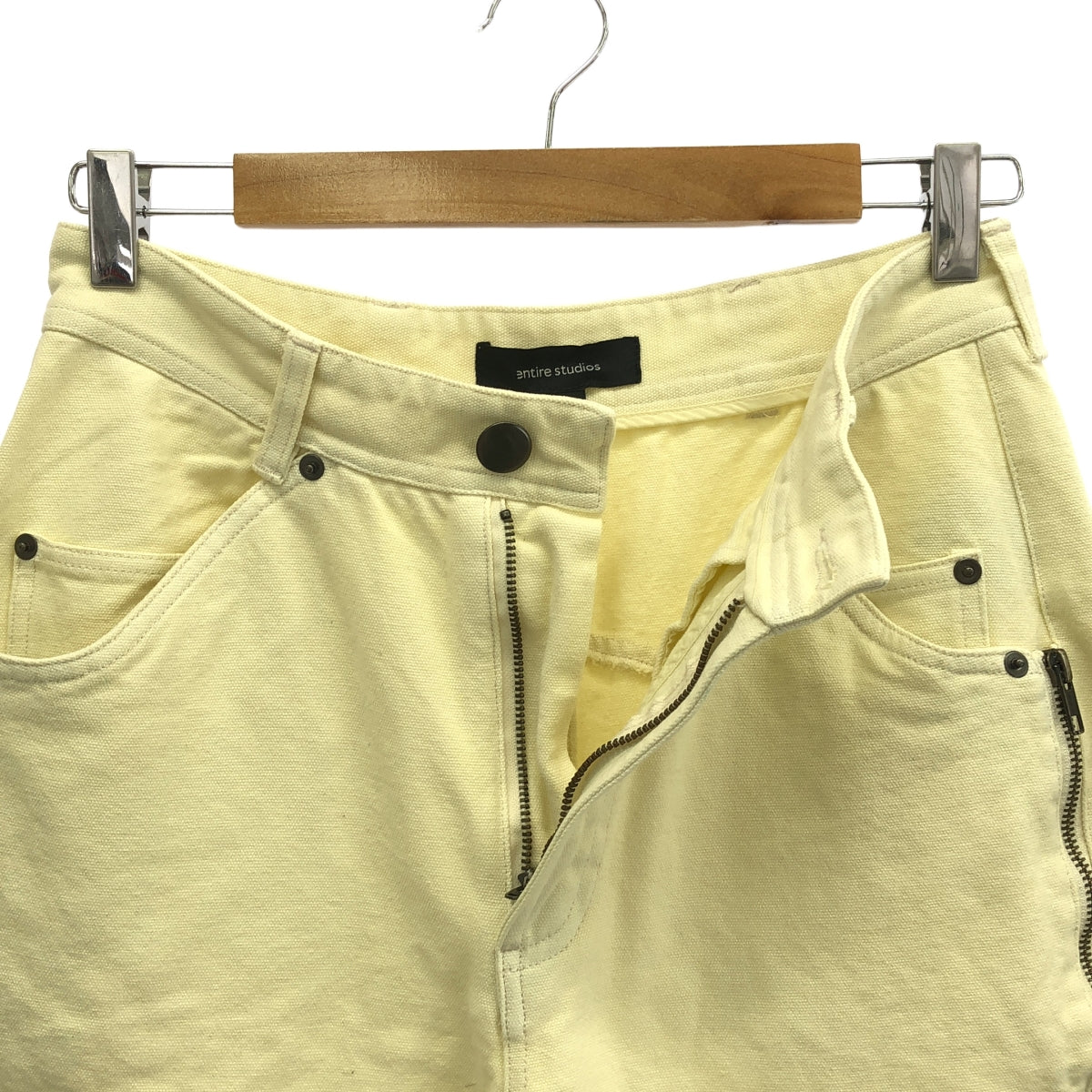 【美品】  entire studios / エンタイアスタジオ | POCKET PANTS / ダック生地 ポケット ジップ パンツ | XS | アイボリー | メンズ