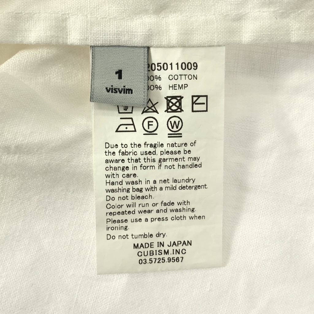 visvim / ビズビム | コットン リネン 切替 シャツ | 1 |