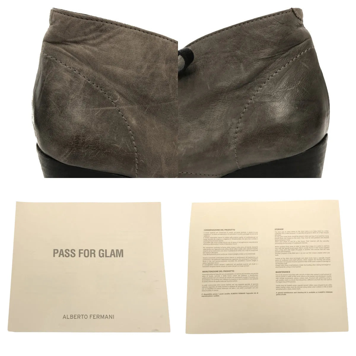 阿爾貝托費爾馬尼 |皮革短靴 | 37 |灰色 |女性的