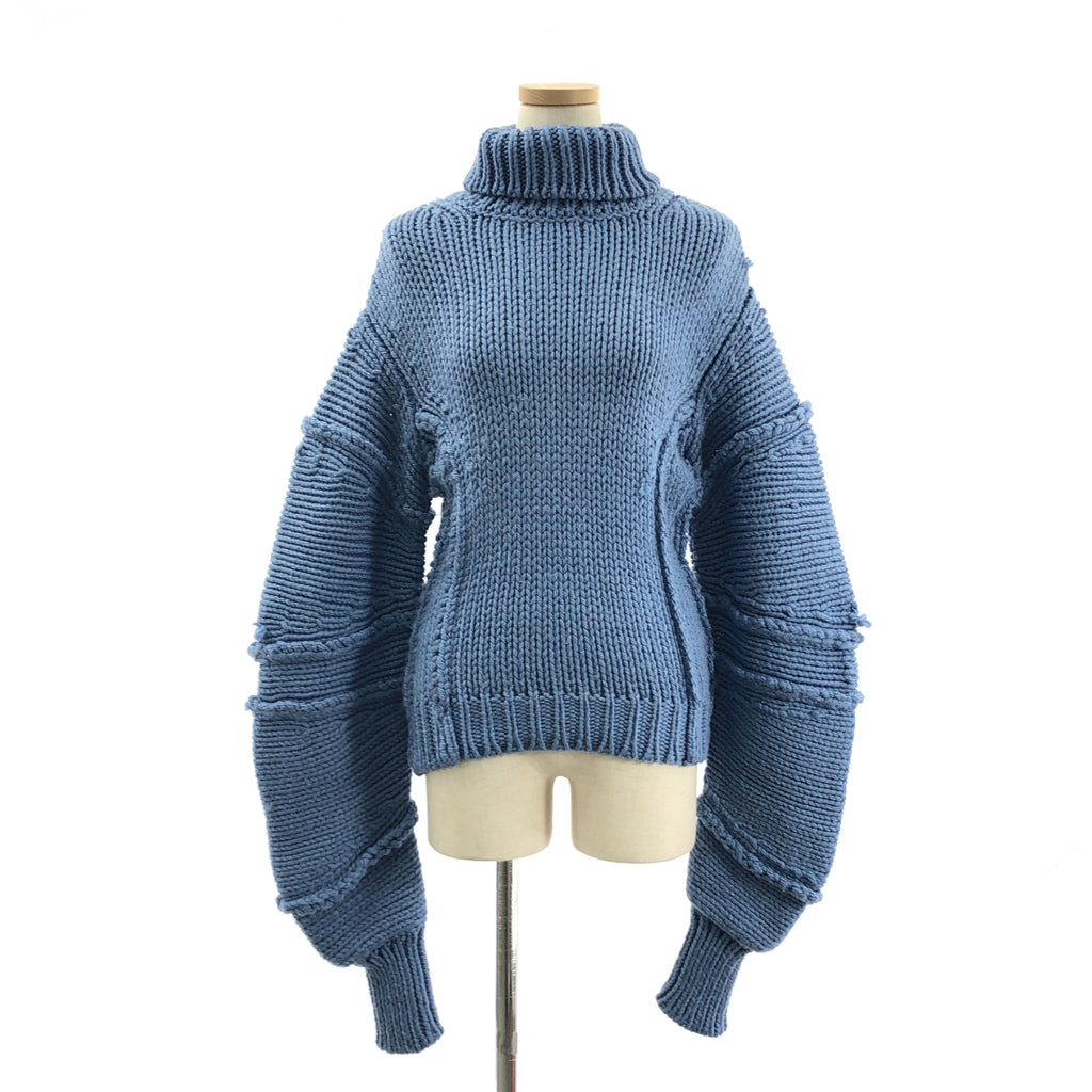 IRENE / アイレネ | ハイネック オーバー ニット セーター | 36 | ブルー | レディース