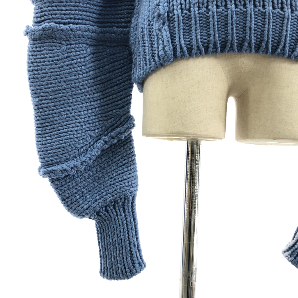 IRENE / アイレネ | ハイネック オーバー ニット セーター | 36 | ブルー | レディース