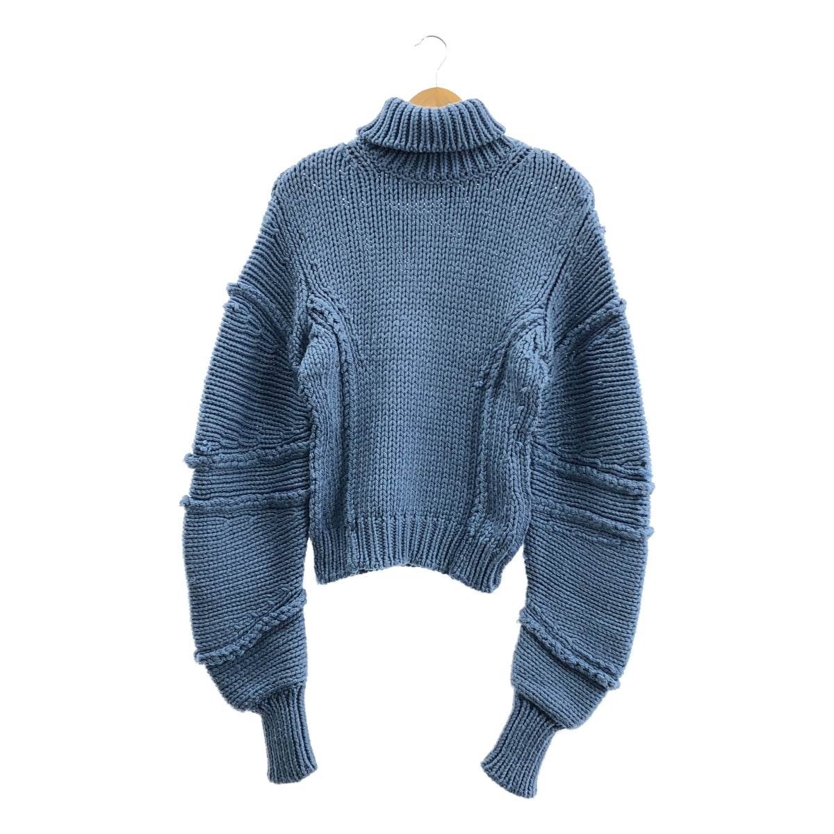 IRENE / アイレネ | ハイネック オーバー ニット セーター | 36 | ブルー | レディース