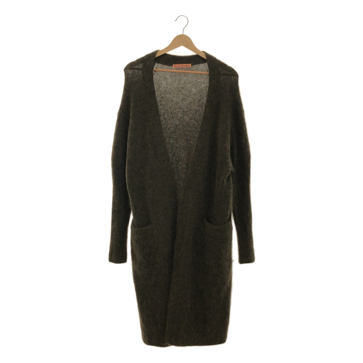 Acne Studios | Mohair Blend Long Cardigan | XS | Khaki | Women's