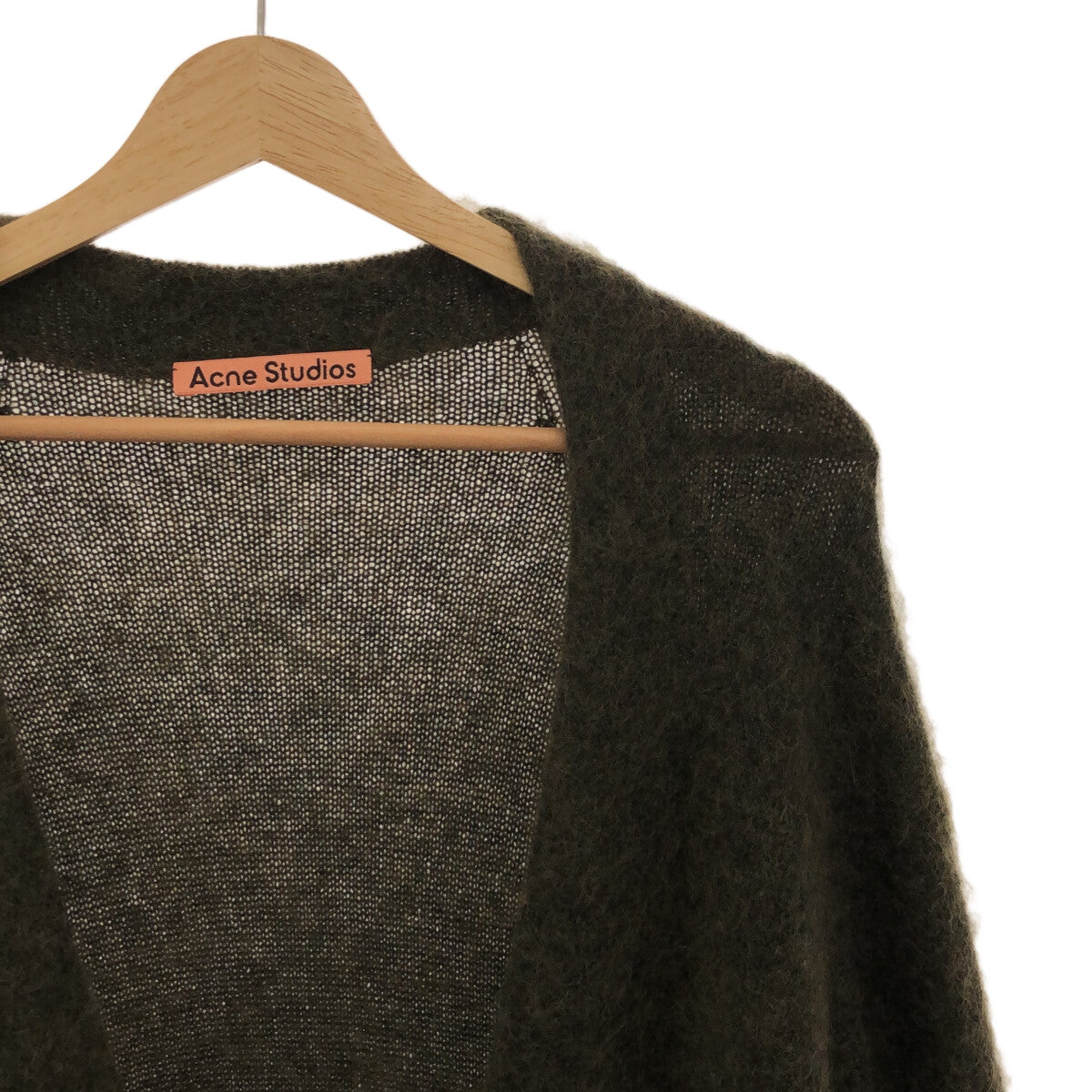 Acne Studios | Mohair Blend Long Cardigan | XS | Khaki | Women's