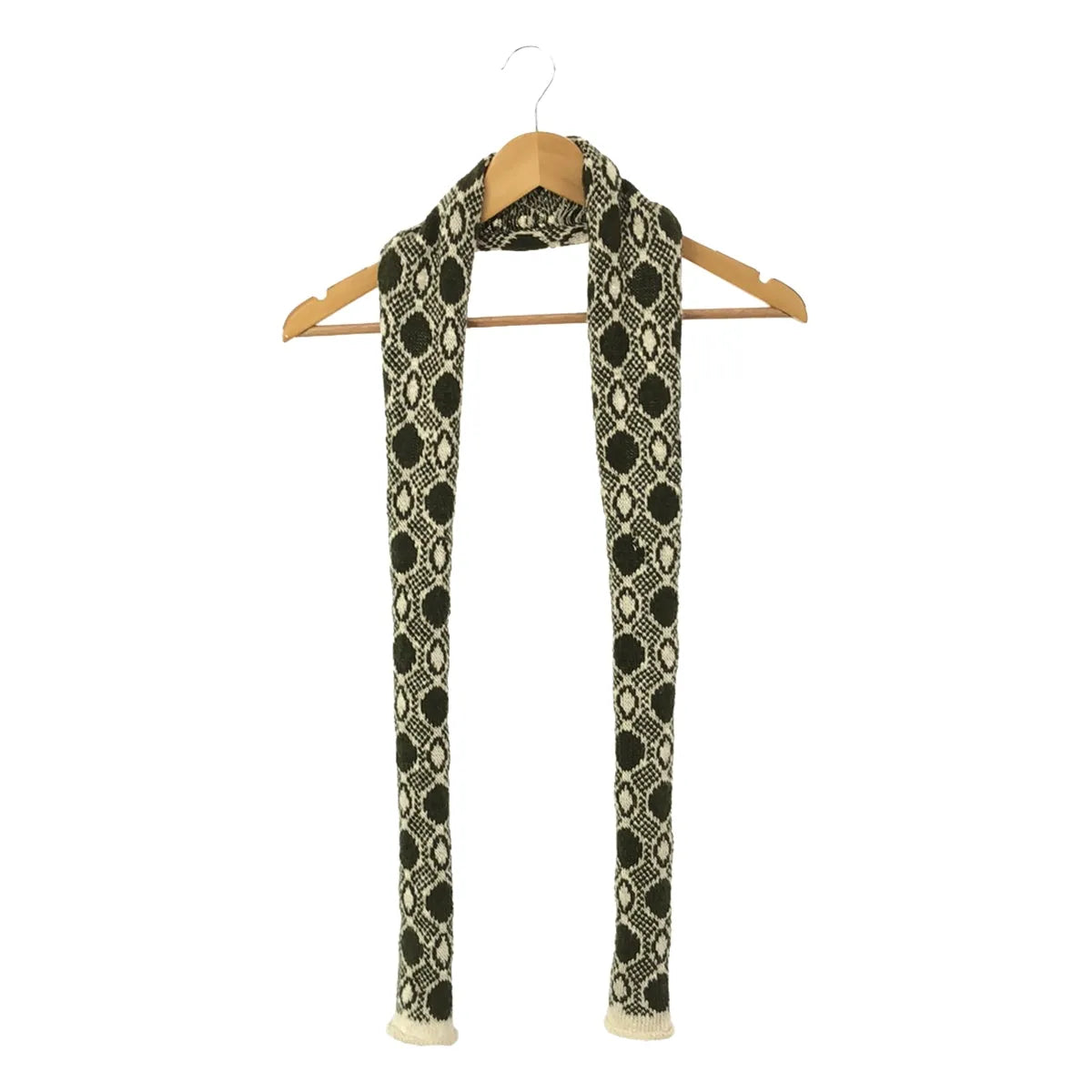 【新品】  OLUBIYI THOMAS / オルヴィトーマス | 2022AW | wool scarf ウール ジャガード ストール マフラー | F | フォレスト | メンズ