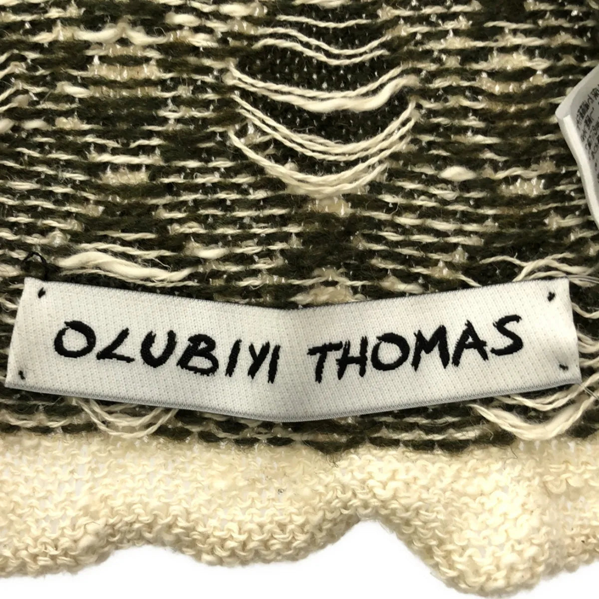 【新品】  OLUBIYI THOMAS / オルヴィトーマス | 2022AW | wool scarf ウール ジャガード ストール マフラー | F | フォレスト | メンズ