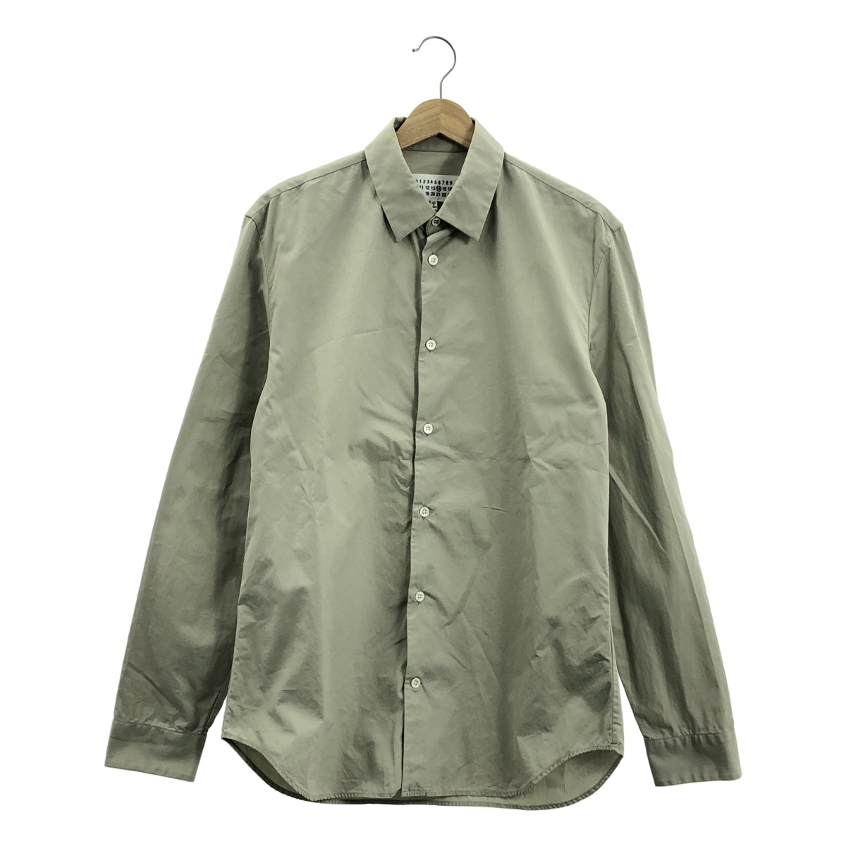 Maison Margiela / 메종 마르제라 | 2017AW | Long sleeve shirt 코튼 롱 슬리브 셔츠 | 40 | 그레이지 |