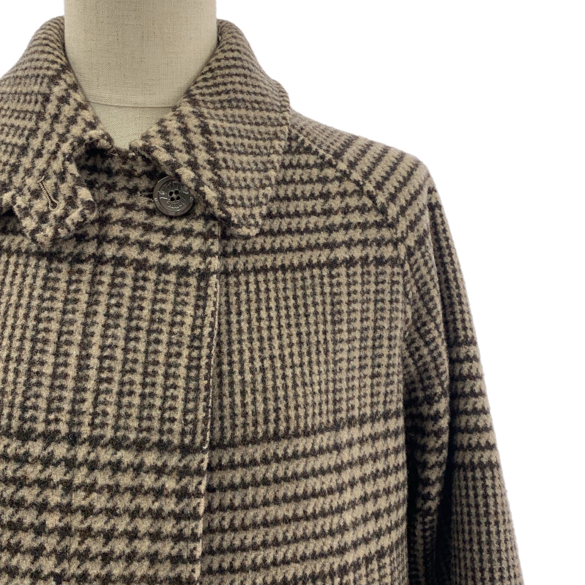 HERNO / 헤르노 | 울 치조 격자 스텐 컬러 코트 | 36 | 여성