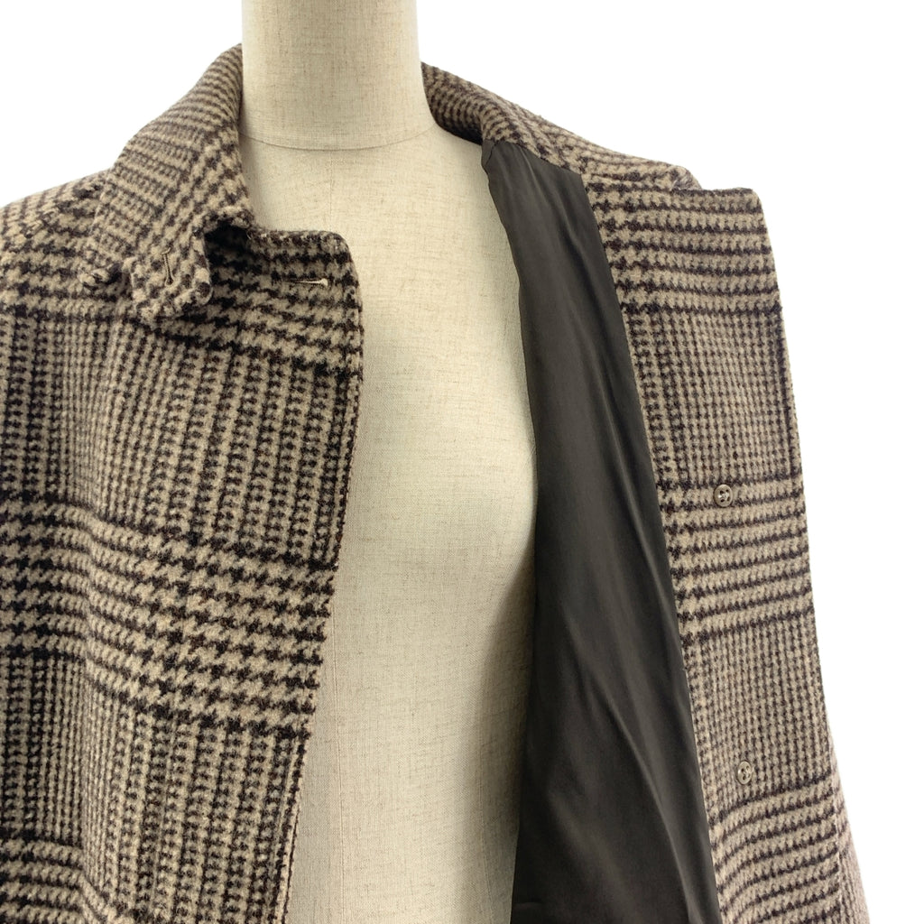 HERNO / 헤르노 | 울 치조 격자 스텐 컬러 코트 | 36 | 여성