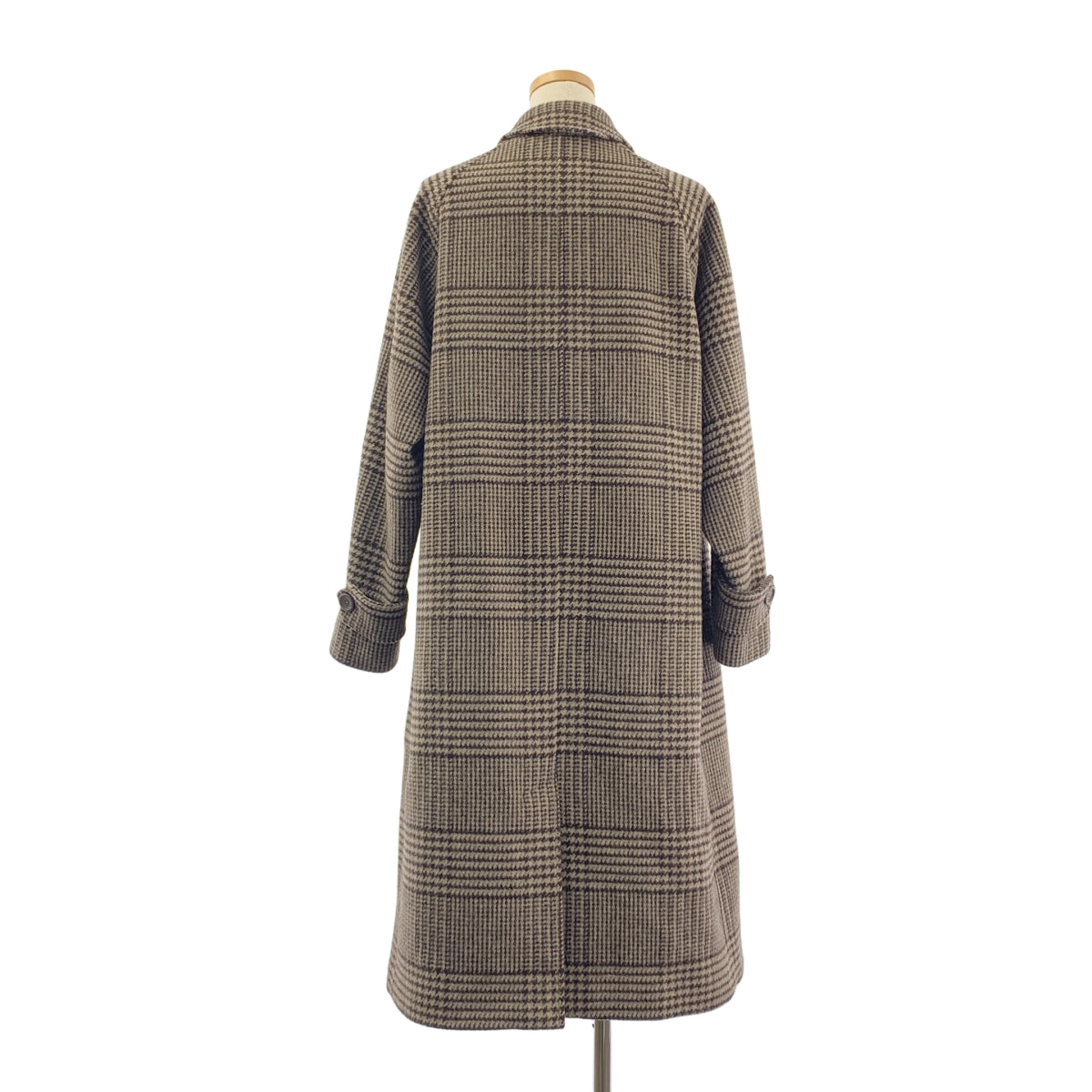 HERNO / 헤르노 | 울 치조 격자 스텐 컬러 코트 | 36 | 여성