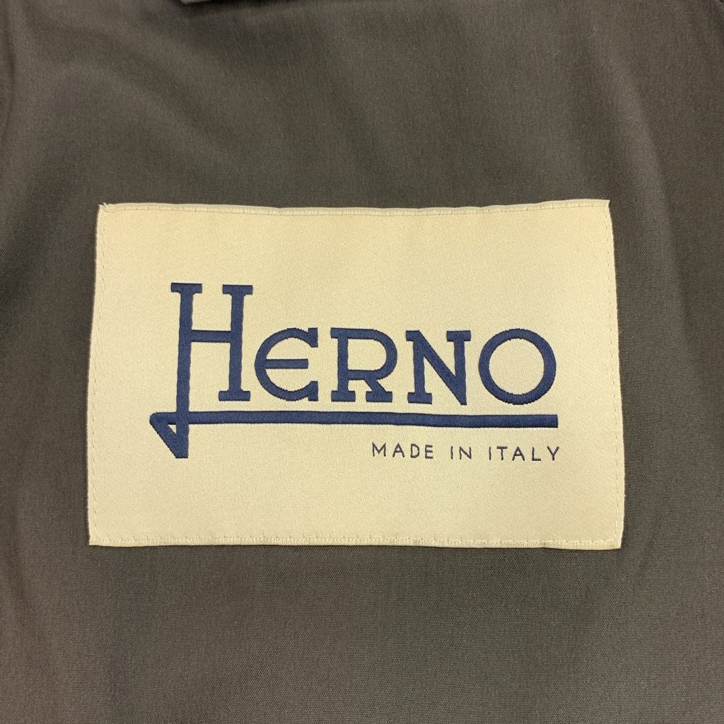 HERNO / 헤르노 | 울 치조 격자 스텐 컬러 코트 | 36 | 여성