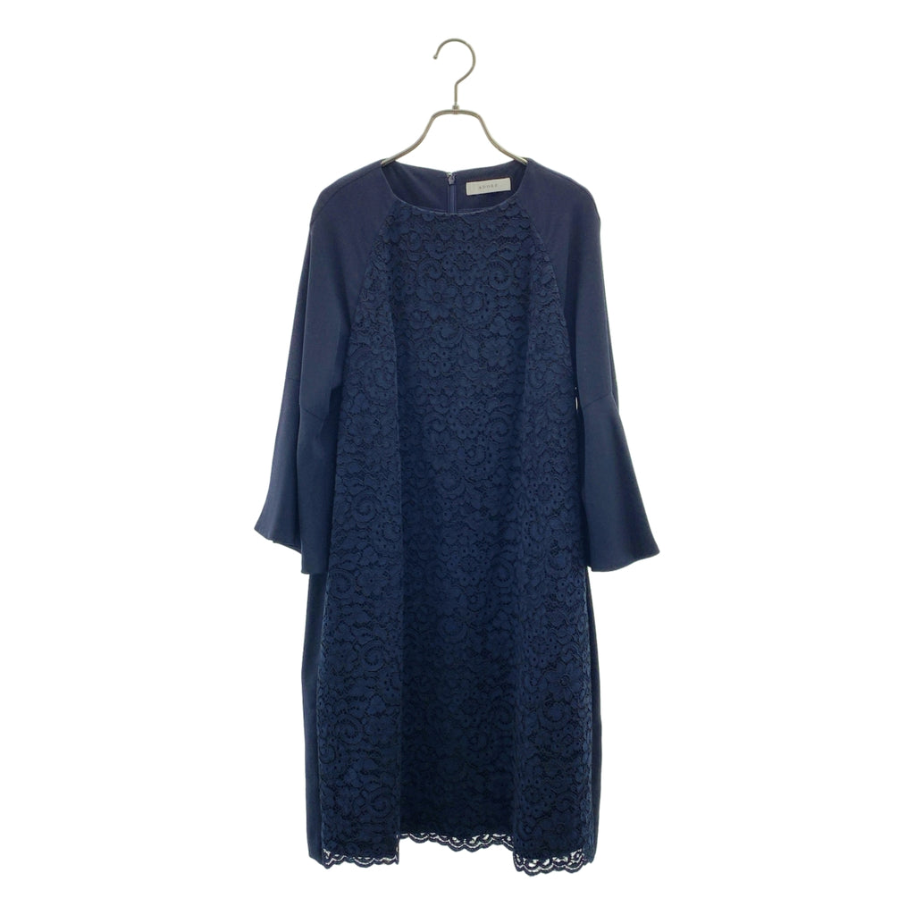 ADORE / 어도어 | 플라워 레이스 백 Zip 드레스 원피스 / 안감 포함 | 36 |