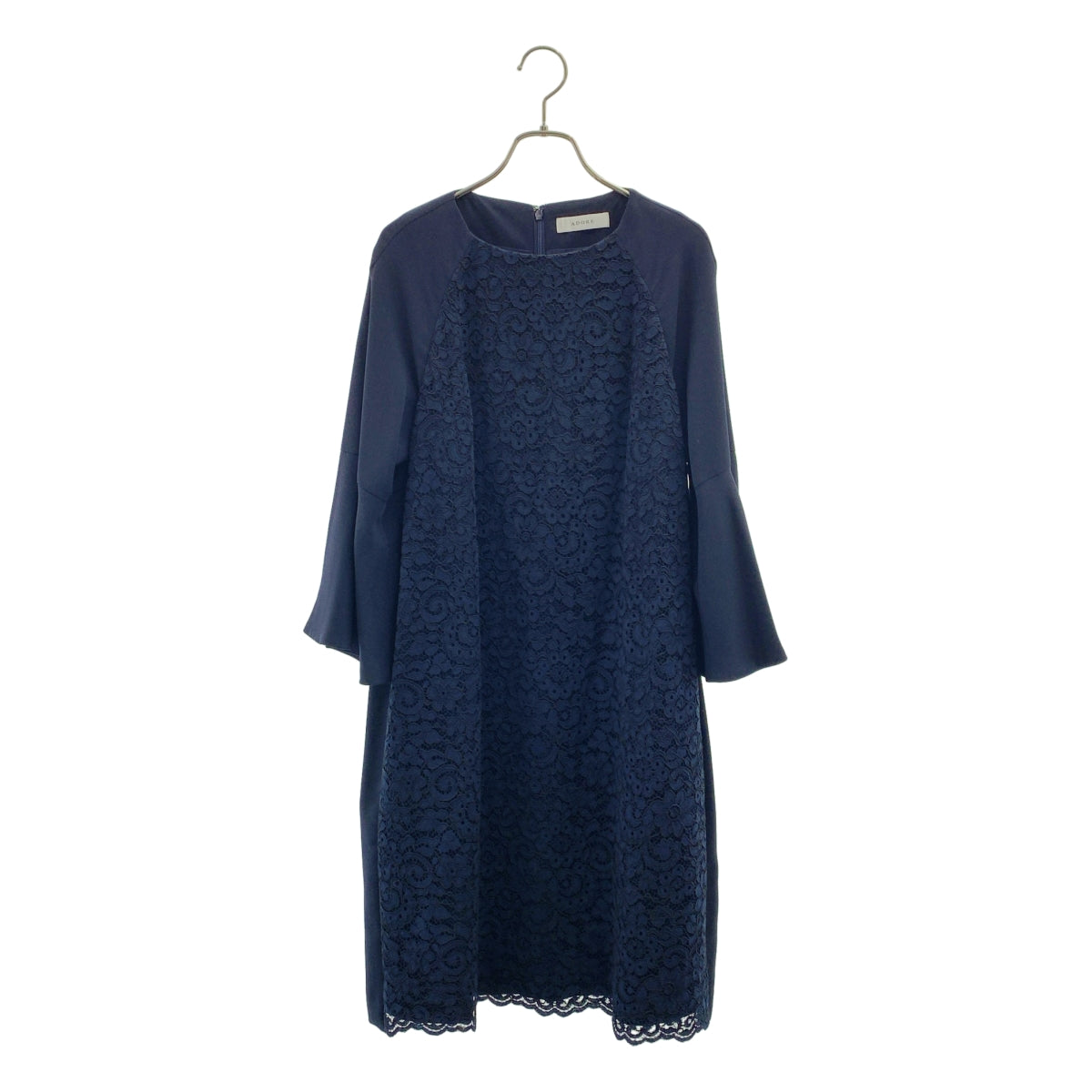 ADORE / 어도어 | 플라워 레이스 백 Zip 드레스 원피스 / 안감 포함 | 36 |