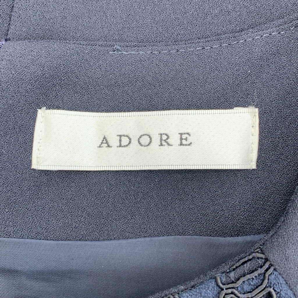 ADORE / 어도어 | 플라워 레이스 백 Zip 드레스 원피스 / 안감 포함 | 36 |