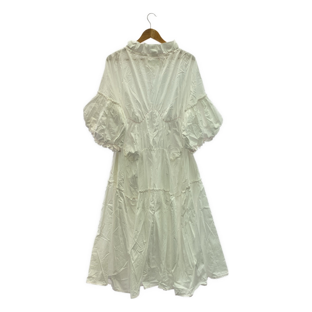 HOUGA / ホウガ | トルソー撮影希望。 | loket lelsure dress シャーリング ボリューム ワンピース | F | ホワイト | レディース