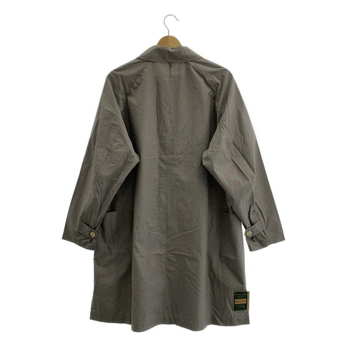 ASEEDONCLOUD / 아시돈 클라우드 | HandWerker / 발수 가공 스테인드 컬러 코트 | M | 블랙 / 화이트 | 남성