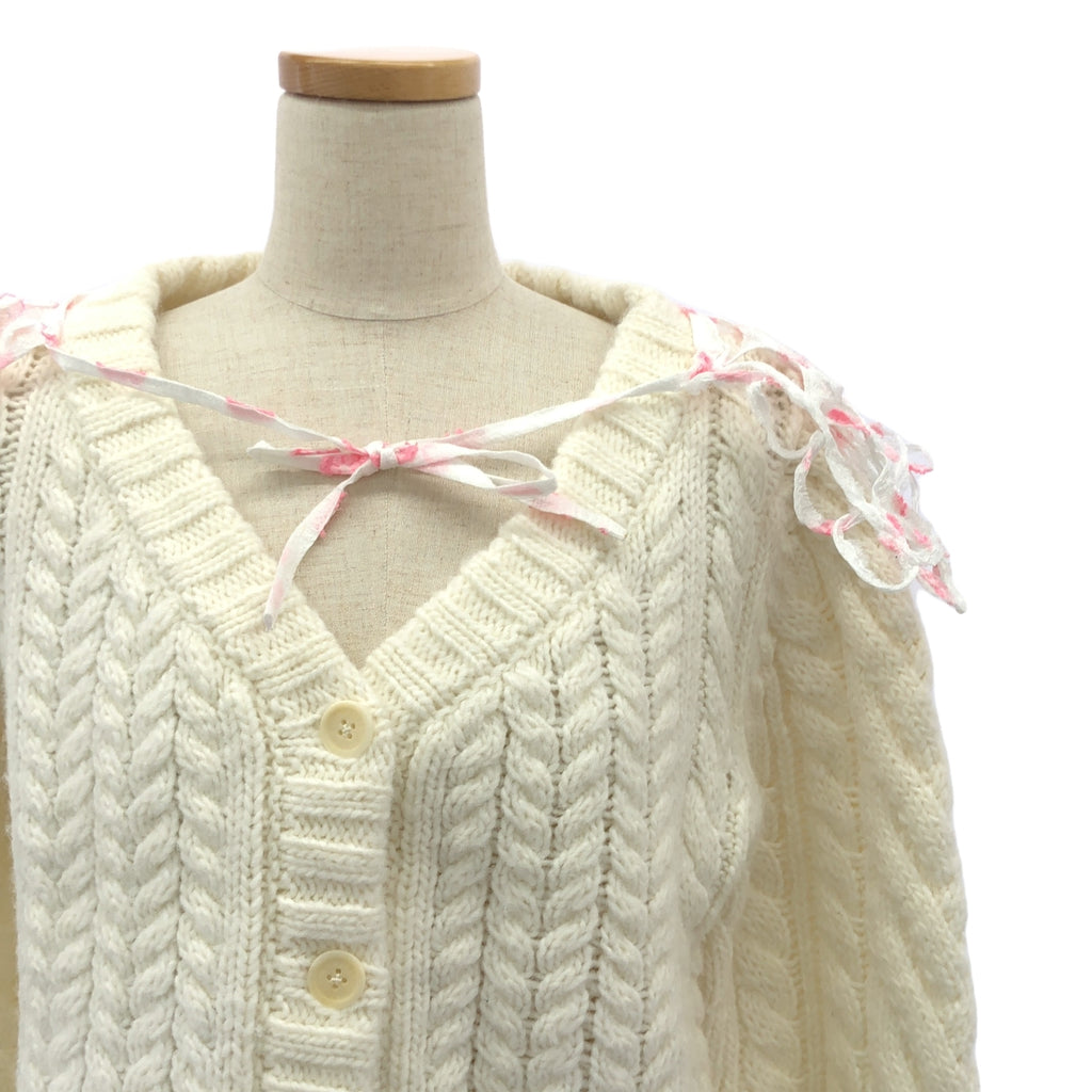 Cecilie Bahnsen / セシリーバンセン | MILO CARDIGAN カーディガン | XS/S | ホワイト/ピンク | レディース