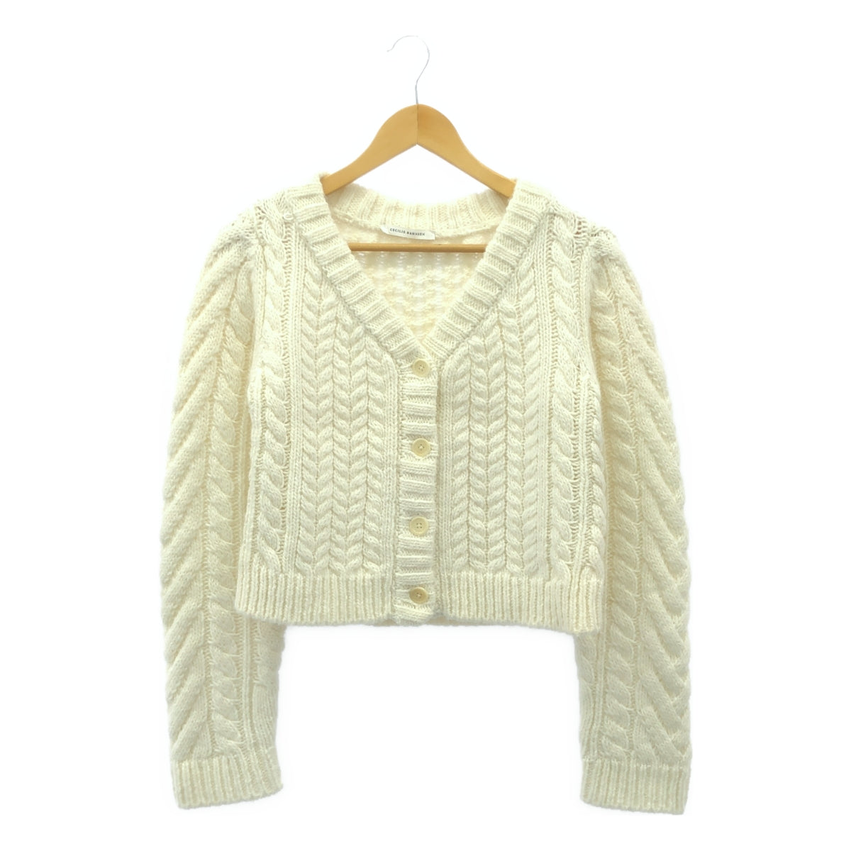 Cecilie Bahnsen / セシリーバンセン | MILO CARDIGAN カーディガン | XS/S | ホワイト/ピンク | レディース