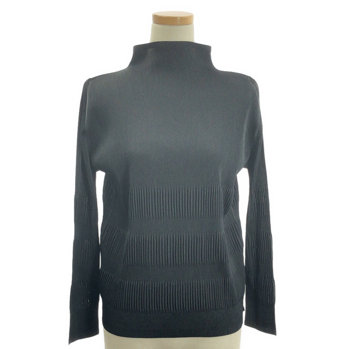 PLEATS PLEASE ISSEY MIYAKE / プリーツプリーズイッセイミヤケ | ハイネック プルオーバー トップス | 3 | ブラック | レディース