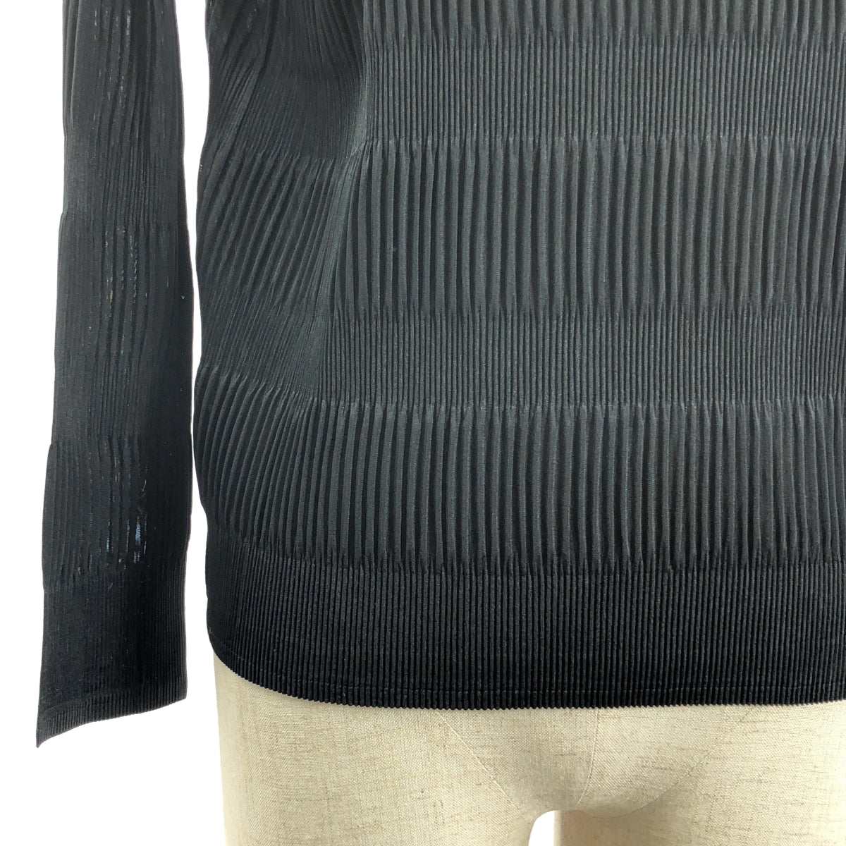 PLEATS PLEASE ISSEY MIYAKE / 플리츠 프리즈 이세이 미야케 | 하이넥 풀오버 탑스 | 3 | 블랙 | 여성