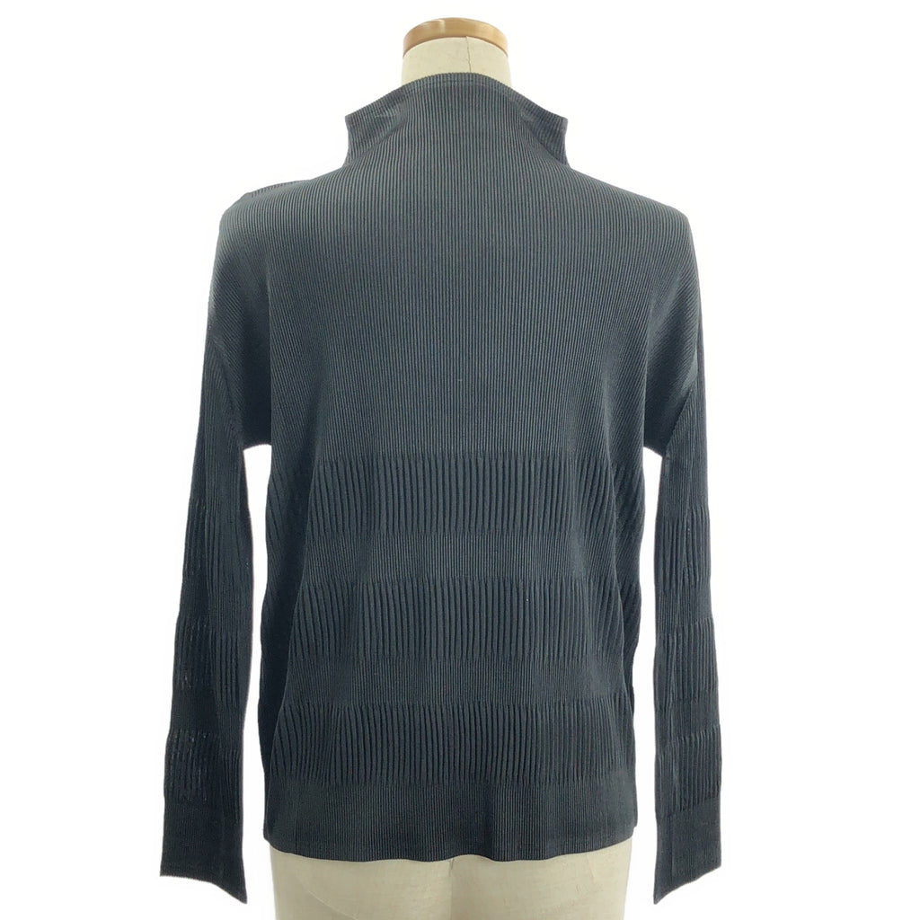 PLEATS PLEASE ISSEY MIYAKE / プリーツプリーズイッセイミヤケ | ハイネック プルオーバー トップス | 3 | ブラック | レディース