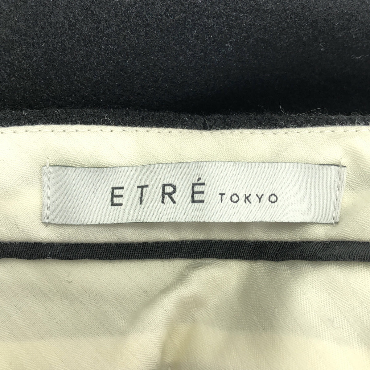 ETRE TOKYO / エトレトウキョウ | メルトン ジャージー タックパンツ | M | ブラック | レディース
