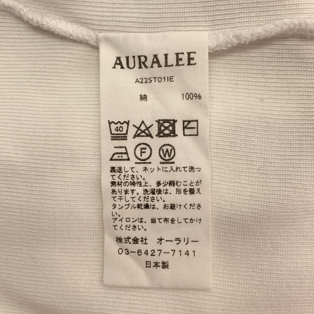 AURALEE | 2022春夏 | x IENA / IENA 獨家 LUSTER 棉質羅紋T卹 | 1號 | 女款