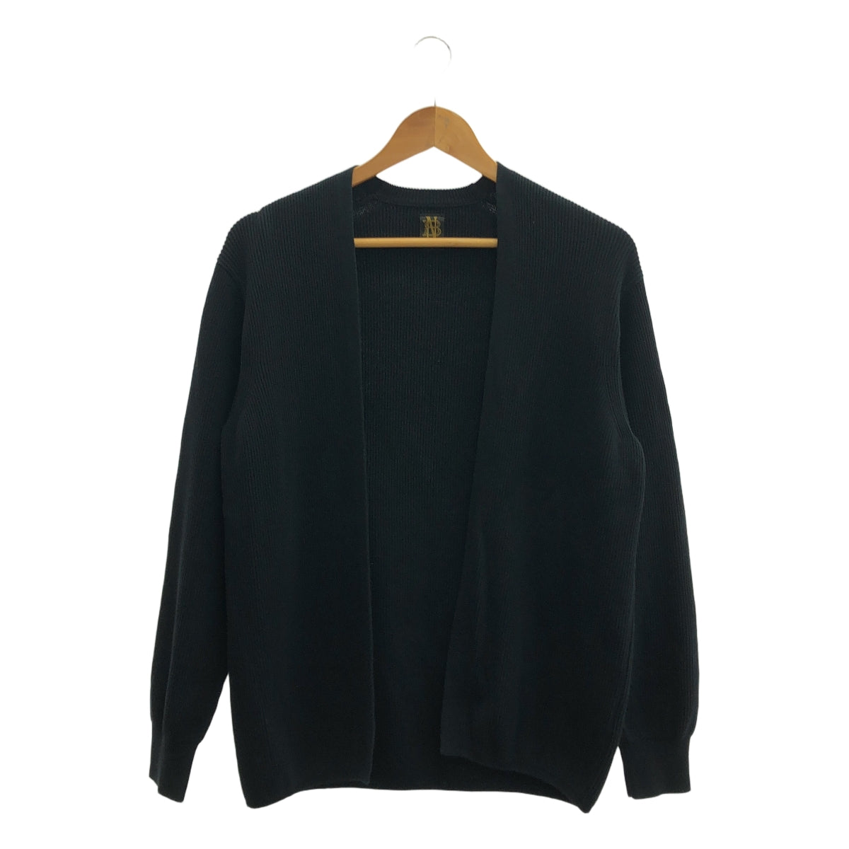 BATONER / バトナー | HIGH COUNT RIB CARDIGAN ハイカウント リブ カーディガン | 1 | ブラック | メンズ