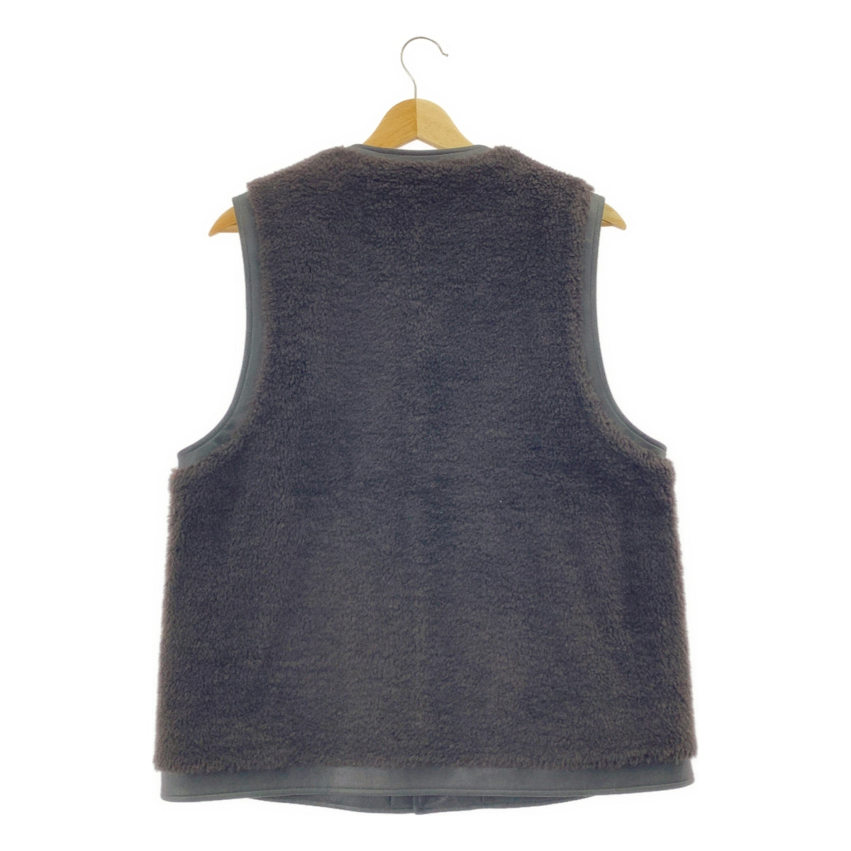 IRENISA | 2023AW | BOXY 單排扣背心 羊毛圍巾配仿皮革飾邊 | 尺寸 2 | 男款