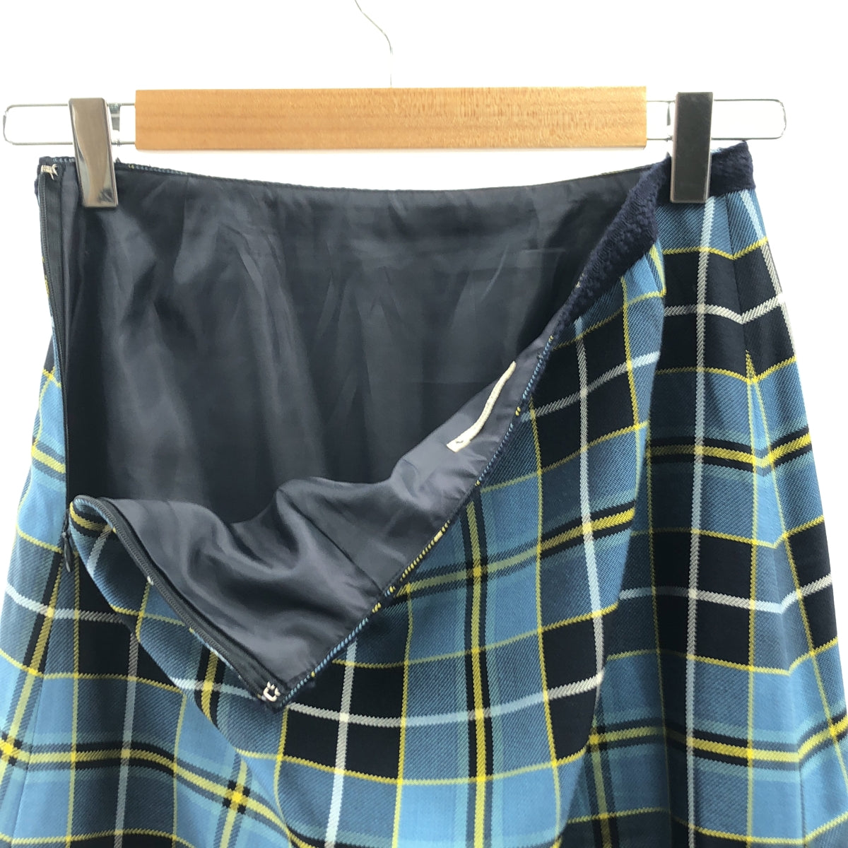 mina perhonen / ミナペルホネン | tartan タータン / シルク チェック タイトスカート |
