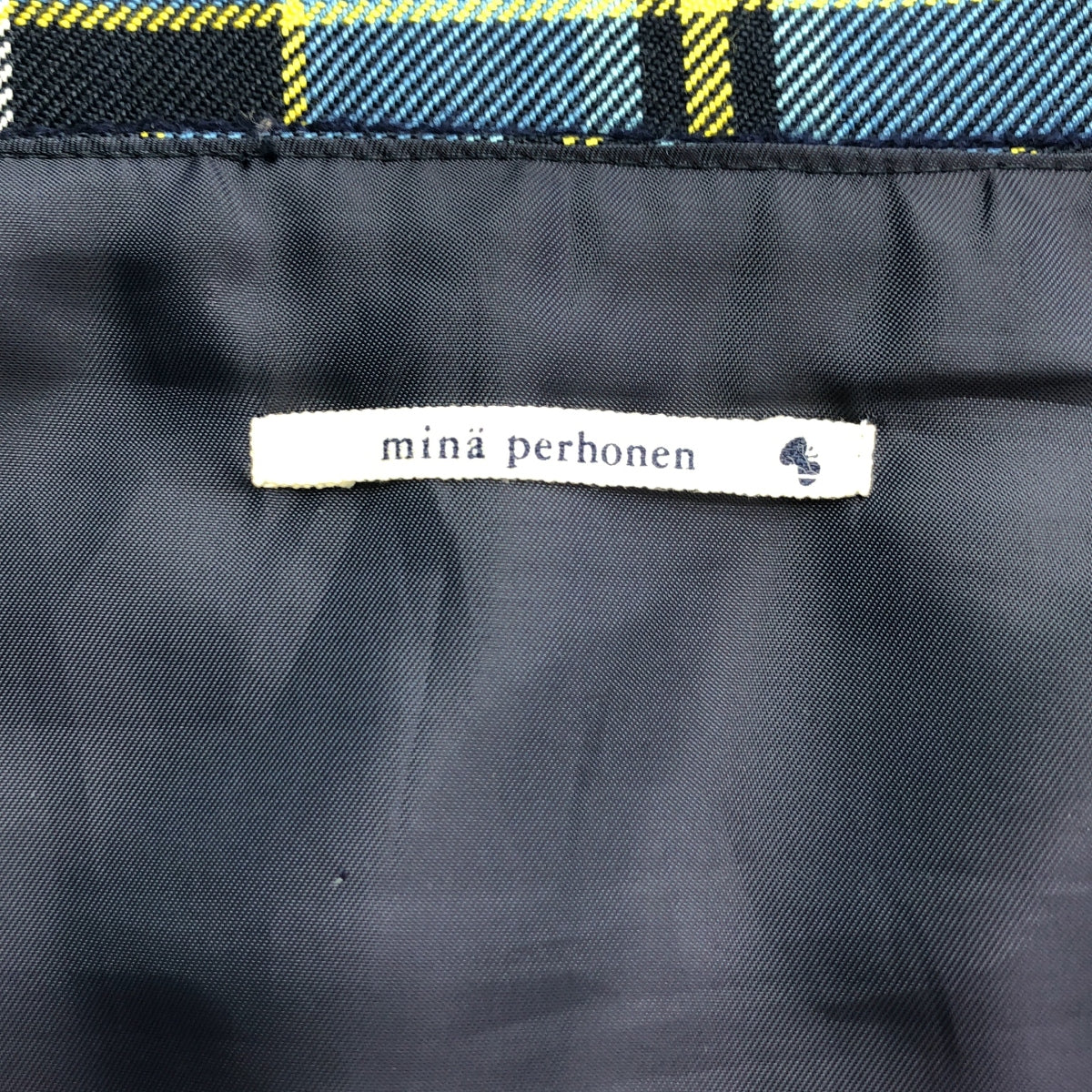 mina perhonen / ミナペルホネン | tartan タータン / シルク チェック タイトスカート |
