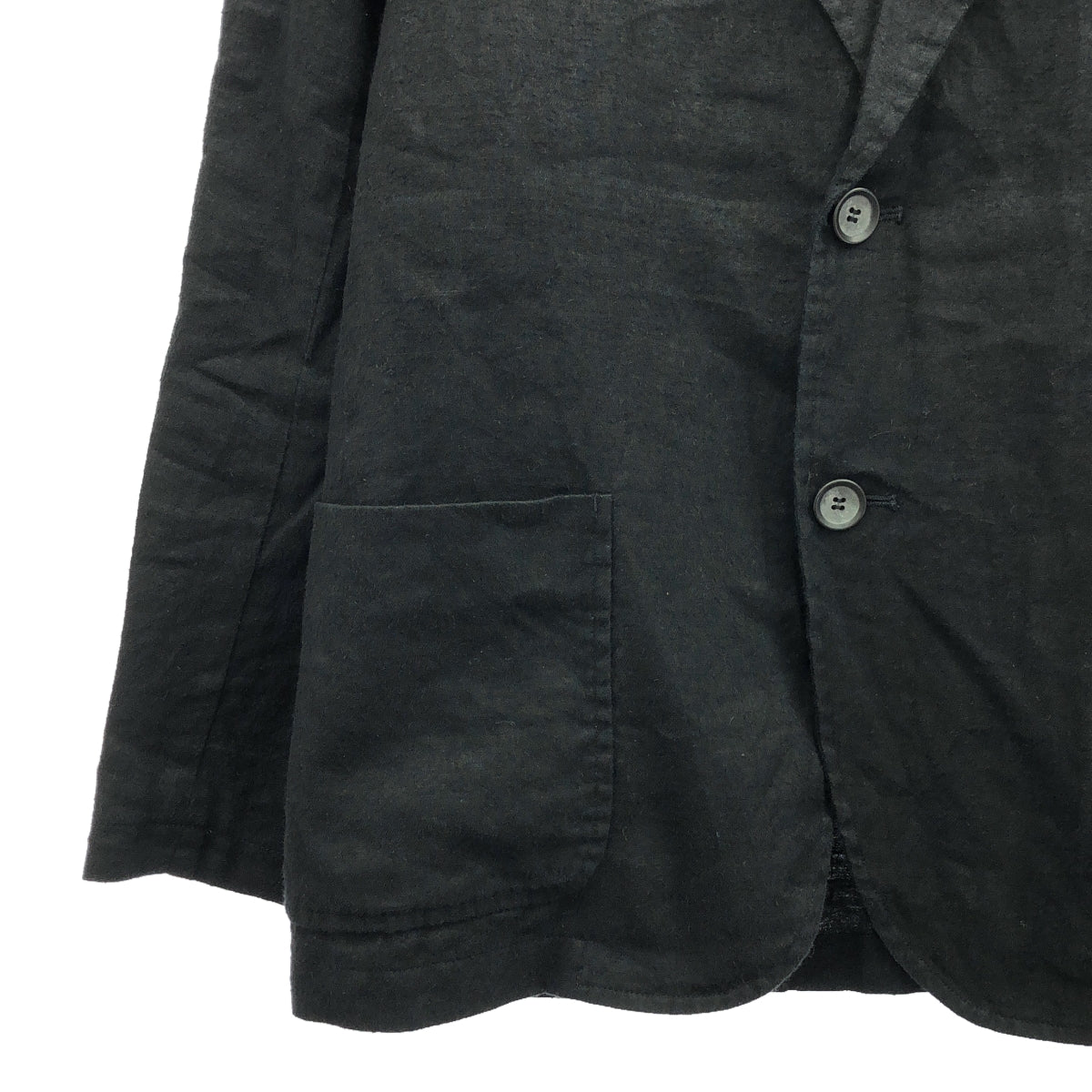 Ron Herman | Jet Black Suede Hemp Jacket / String Pants / Set Linen Jacket &amp; Pants | S | Men's